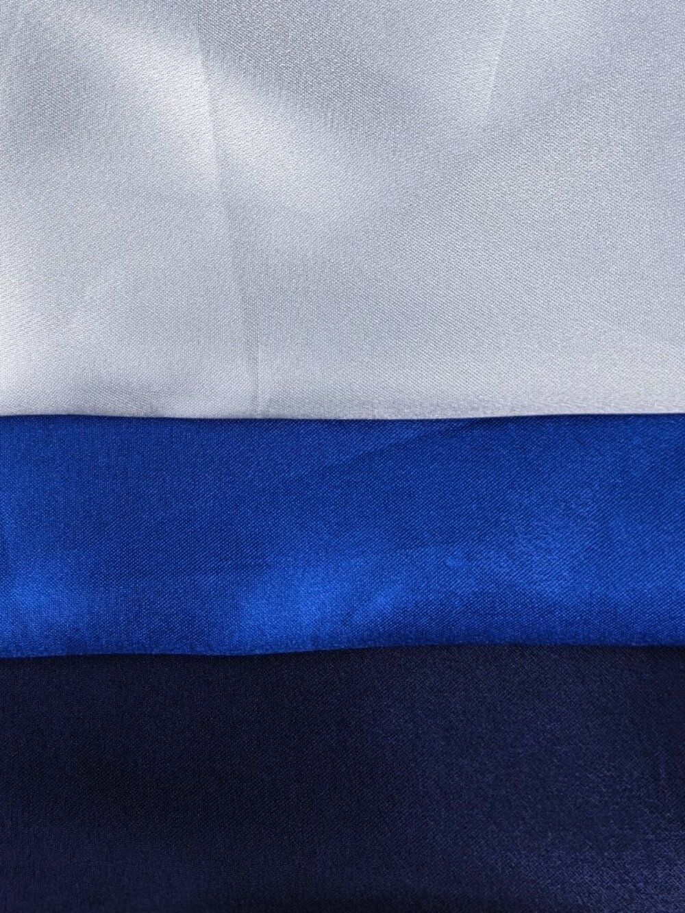 Choose Solid BLUE Tones in Poly-Silk 36” Square SCARF by ORNAMENTS Ranch West